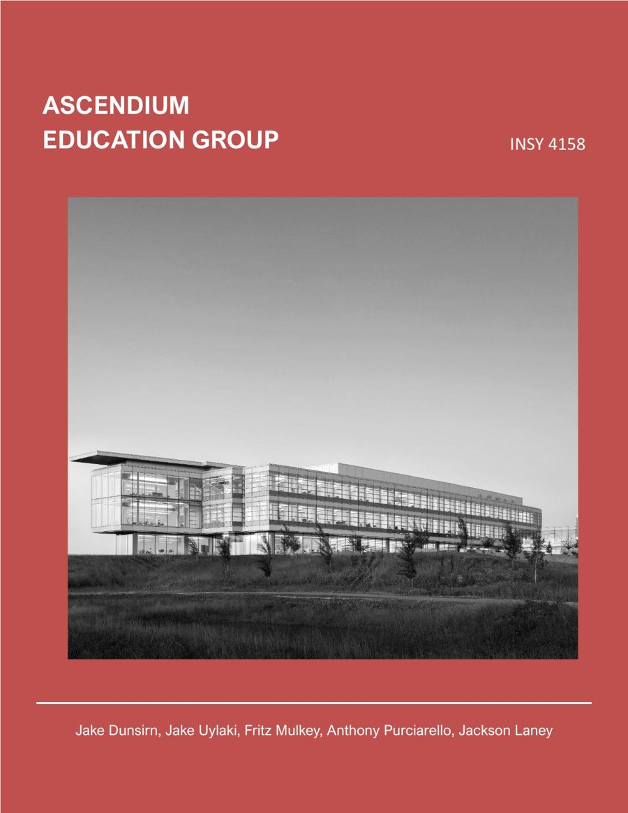 Ascendium final project report cover page