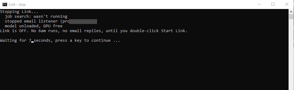 Stop Link terminal
